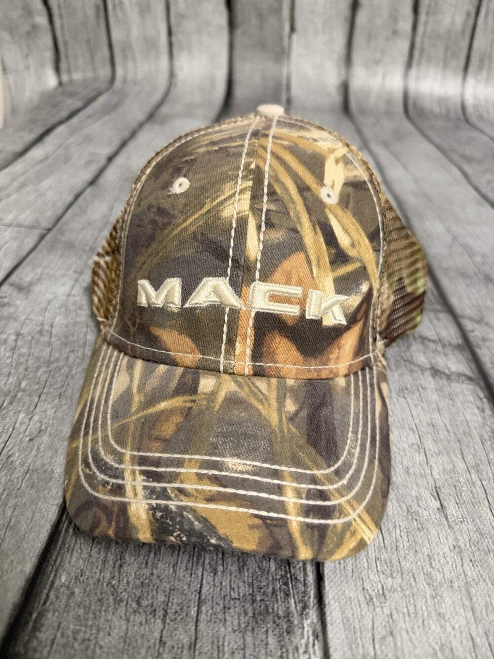 New Men’s Mack Trucks Embroidered SnapBack Hat Realtree Camouflage Cap Mesh Back